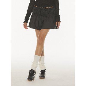 RISA RUFFLE MINI SKIRT - BLACK