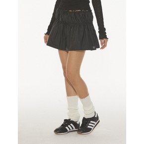 RISA RUFFLE MINI SKIRT - BLACK