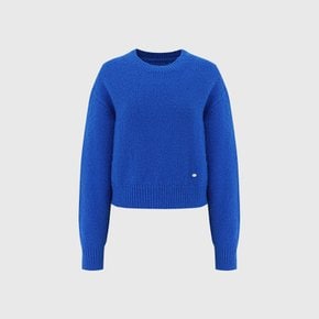 콜린 울 부클 크롭 니트_블루 / COLIN WOOL BOUCLE CROP KNIT_BLUE