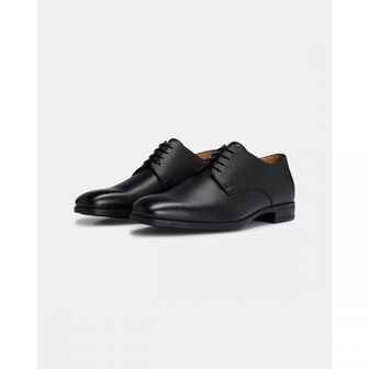 휴고보스 4649246 BOSS Derby shoes in leather with padded insole - 001 Black 81256396