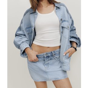 배색 데님 미니 스커트 (Hazel Denim Mini Skirt) RF14111032