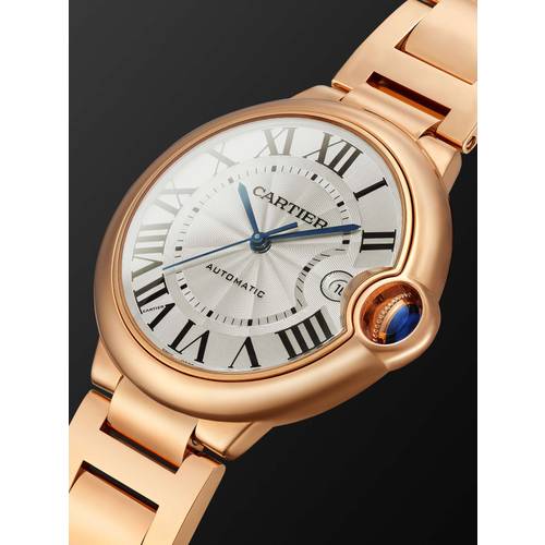 [해외배송] BALLON 블루 드 CARTIER 오토매틱 40MM 18캐럿 핑크 골드 시계 REF 노 W B0080105001