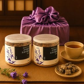 [명절 후 배송]수제 콩고물 도라지정과 500g x 2(보자기선물포장)