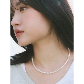 PEARL 천연 담수 진주 목걸이 [3 SIZE]
