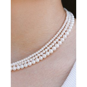 PEARL 천연 담수 진주 목걸이 [3 SIZE]