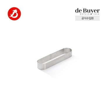드부이에 스테인리스 스틸 타공 타원 타르트링 14x3.5x2cm