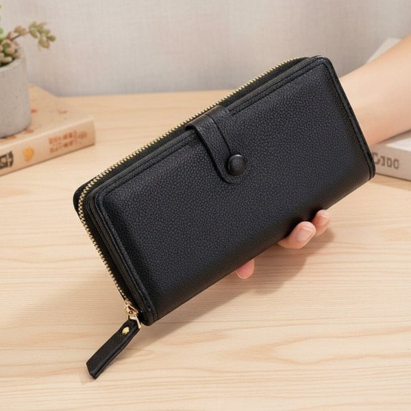 [옷자락] 여성용 미니멀 심플 가죽지갑