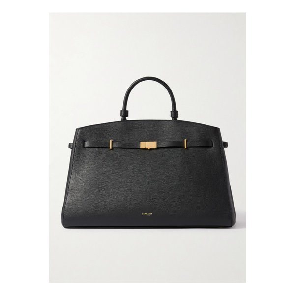 드멜리어 더 허드슨 텍스처 가죽 토트 블랙 46376663162892214