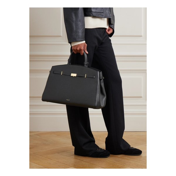 드멜리어 더 허드슨 텍스처 가죽 토트 블랙 46376663162892214