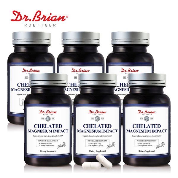 [직구][6통] 닥터브라이언 킬레이트 마그네슘 임팩트 200mg (총18개월분)