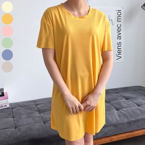 여성 여름 옆트임 골지 쿨 원피스 시원한 데일리룩