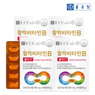 종근당 활력 비타민B 플러스 (800mgX60정) 4박스 (총 8개월분)