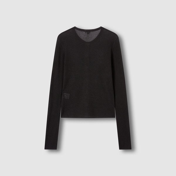 여 시어 립 슬림핏 긴팔 가디건 J116204008085