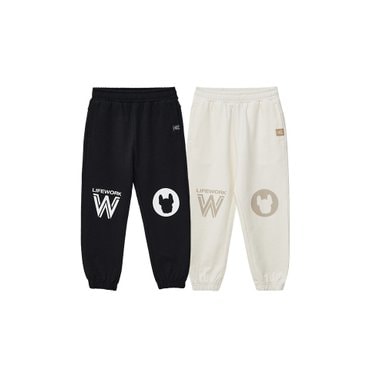 라이프워크 키즈) 모노그램 LW 조거팬츠 LK231KL504