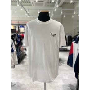 [여주점] RETS4ER02WT 기본 스몰로고 세미오버핏 반팔 남녀공용티셔츠