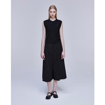 송지오 [파주점] [송지오우먼]송지오 와이드 폴드 크롭 팬츠 블랙 WH3PT310BK