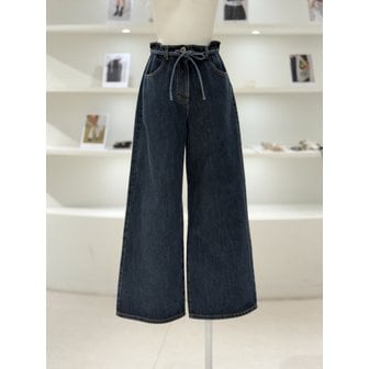 듀엘 [여주점] 여성 셔링 포인티드 리본 데님 팬츠 (L254PSA443)