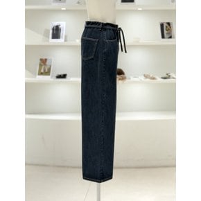 [여주점] 여성 셔링 포인티드 리본 데님 팬츠 (L254PSA443)