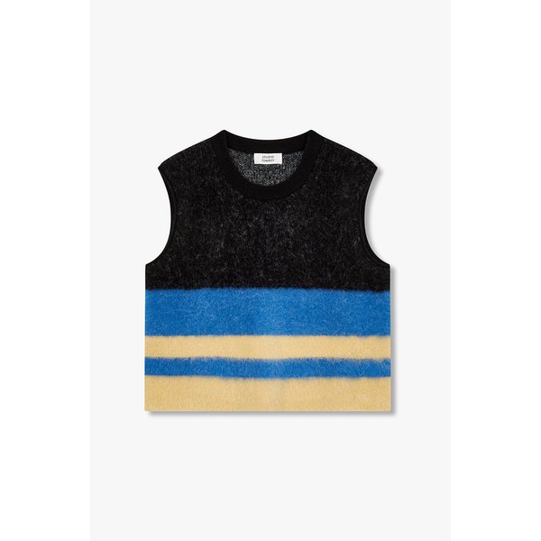 [리오더] 모헤어 스트라이프 니트 베스트 9105452117199