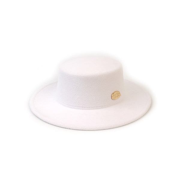 Poly White Flat Fedora 페도라