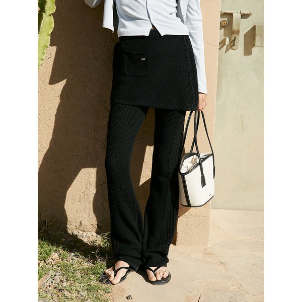 [리퍼브] APRON WRAP SKIRT PANTS SET [2COLOR]