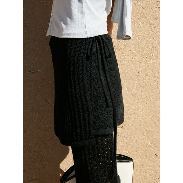 [리퍼브] APRON WRAP SKIRT PANTS SET [2COLOR]