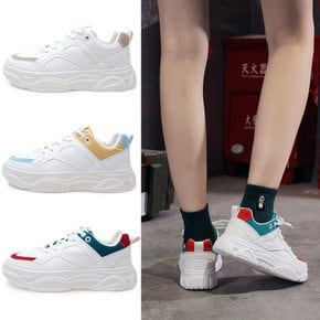 화이트 파스텔 어글리 운동화 키높이 4cm STD320