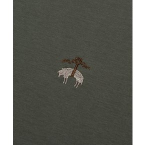 [공식판매처] 22SS 남성 수피마 코튼 골든 플리스 티셔츠 (카키브라운) (84500006)