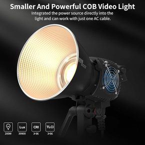 공식 기함점 ZHIYUN MOLUS B200 200W LED 비디오 라이트 바이칼