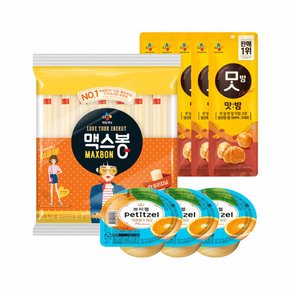 우리아이 간식세트(맥스봉 525g x1+맛밤5+쁘띠첼 밀감3)