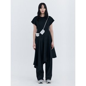 Raw-cut Wool Dress_Charcoal