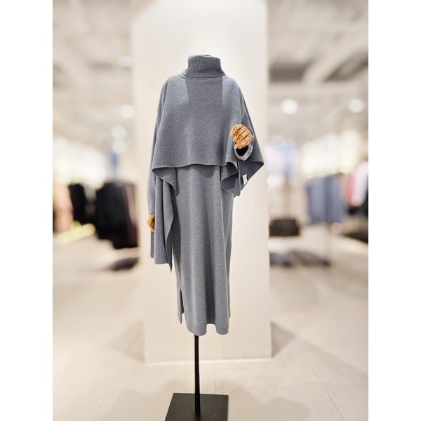 [파주점] [더아이잗컬렉션]니트 롱 원피스 케이프 세트 CPAA1OP411