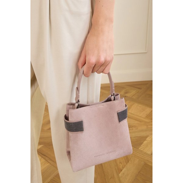 브루넬로쿠치넬리 비즈 디테일 스웨이드 숄더백 46376663163081477