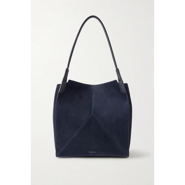 빅토리아 소프트 가죽 트리밍 패널 스웨이드 토트백 46376663162972689