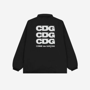 CDG 로고 코치 자켓 블랙 CDG Logo Coach Jacket Black