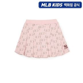 24FW   클래식 모노그램 저지 자카드 플리츠 스커트  뉴욕양키스 7FSKM0144-50PKS