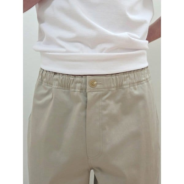 Straight Fit Banding Chino Pants