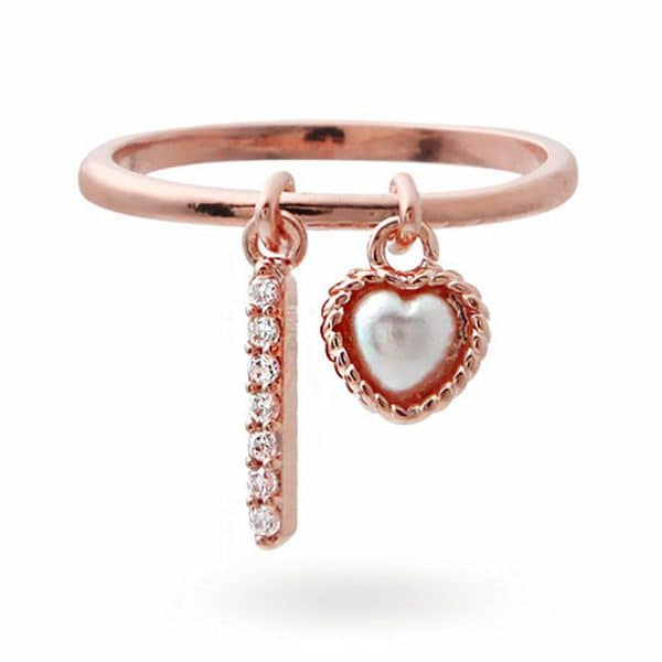 패션 로즈골드 러브 모먼트 링 반지