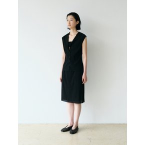 PLEATS BUSTIER SET UP [BLACK]