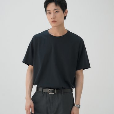 YJACK M_시그니처 루즈 & 릴렉스 핏 반소매 티셔츠 (180gsm) KMJT002