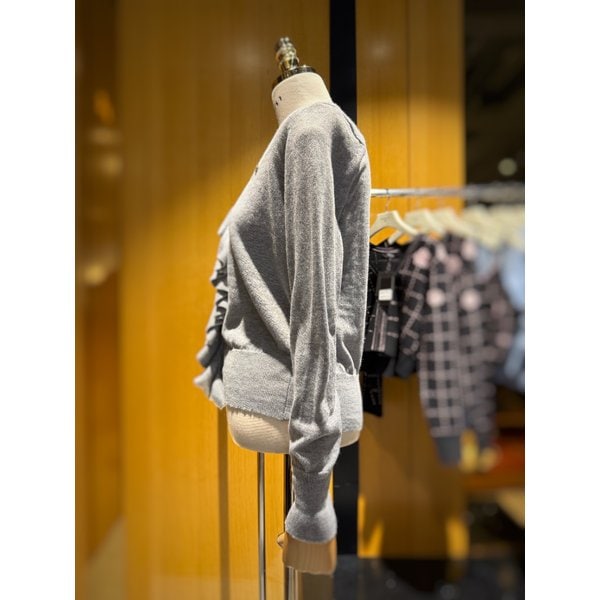 [시흥점] 여성 언발 러플 니트 가디건 (ES1BX002)