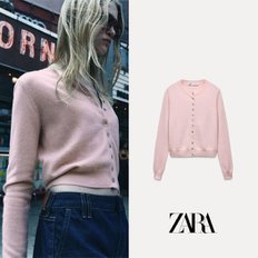 ZARA 자라 캐시미어 플레인 재킷 파스텔 핑크