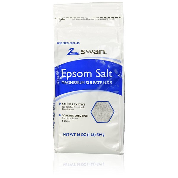 스완 식용 앱섬 솔트 마그네슘 설페이트 16oz(454g) Swan Epsom Salt