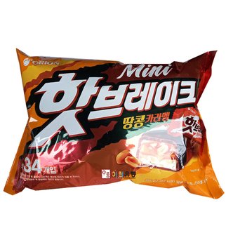  오리온 미니 핫브레이크 땅콩카라멜맛 455g