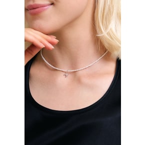 14K 랩다이아 이니셜 담수진주 목걸이II(LD23004N)