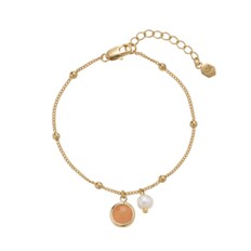 벨 펄 팔찌-레드어벤츄린 / Belle Pearl Bracelet - Red Aventurine