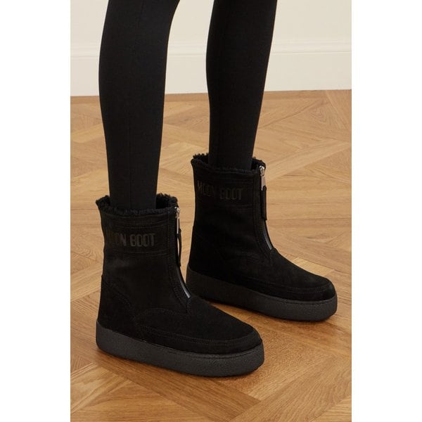 문부츠 라라 스웨이드 시어링 앵클 부츠 46376663162981185