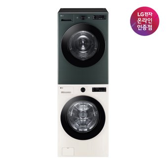 LG [LG전자공식인증점] LG 트롬 세트 FG19EN+RG19GN [세탁19kg+건조19kg]