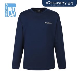 디스커버리 남성 메인크루 그래픽 워터 긴팔티 (NAVY)