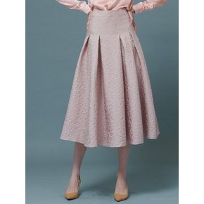 Rosie Jacquard Flare Skirt [Pink]